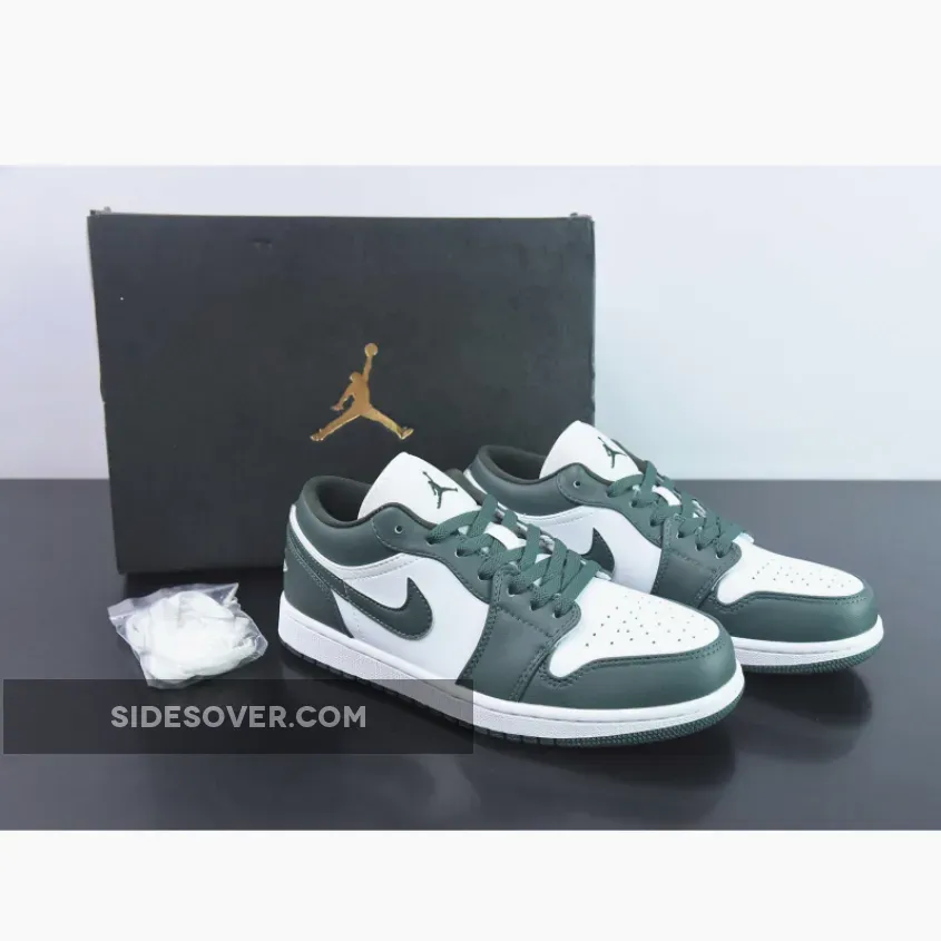 Air Jordan 1 Low White and Olive Green | AJ 1 OLIVE