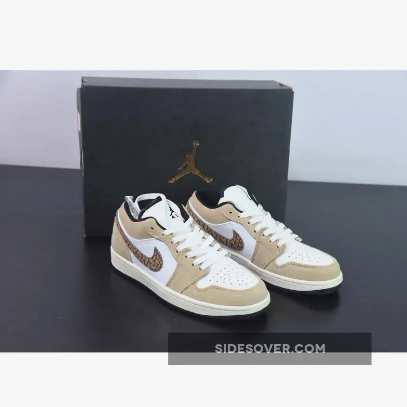 Air Jordan 1 Low SE "Brown Elephant" Hemp/Metallic Gold