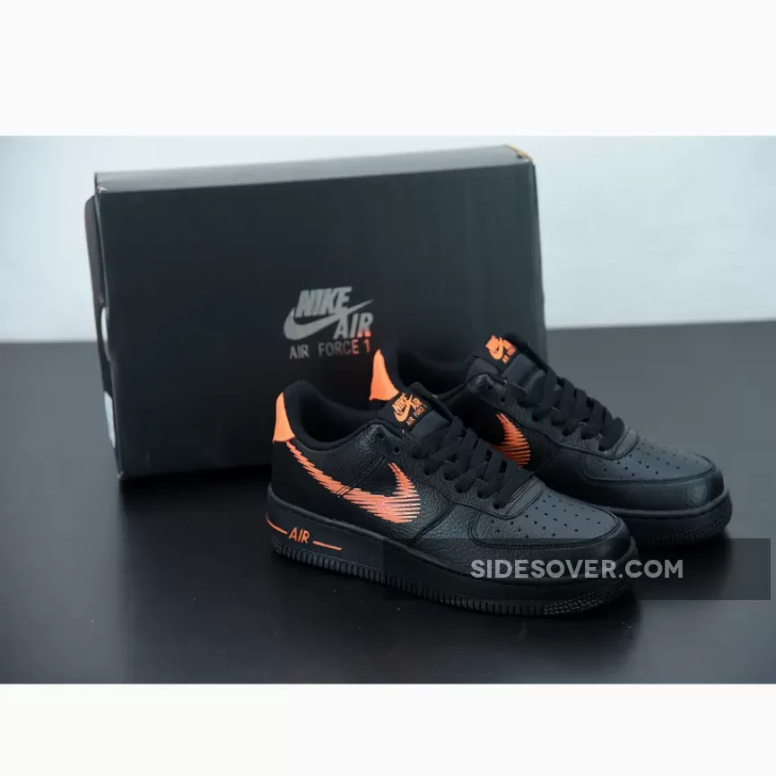Nike Air Force 1 Low 'Zig-Zag' Black/Orange DN4928-001 / black and orange air force 1 low