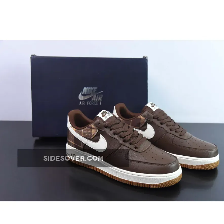 Nike Air Force 1 Low "Plaid" Cacao Wow/Pale Ivory , Af 1 Lx DV0791-200