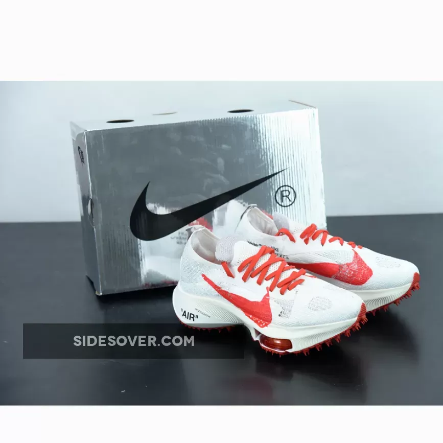 Off-White x Nike Air Zoom Tempo NEXT% White/Black-Solar Red / nike air zoom off white