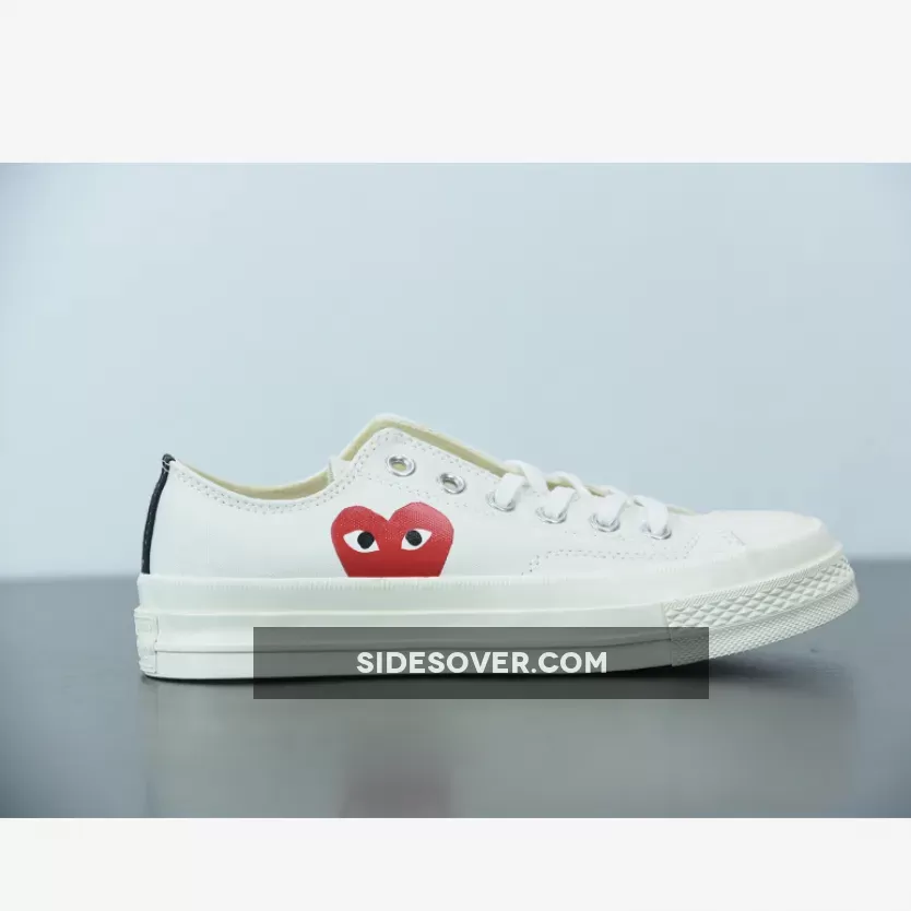 CDG x Converse Chuck Taylor All-Star 70 Ox 'Play' Milk/White-High Risk Red / chuck taylor all star hi milk