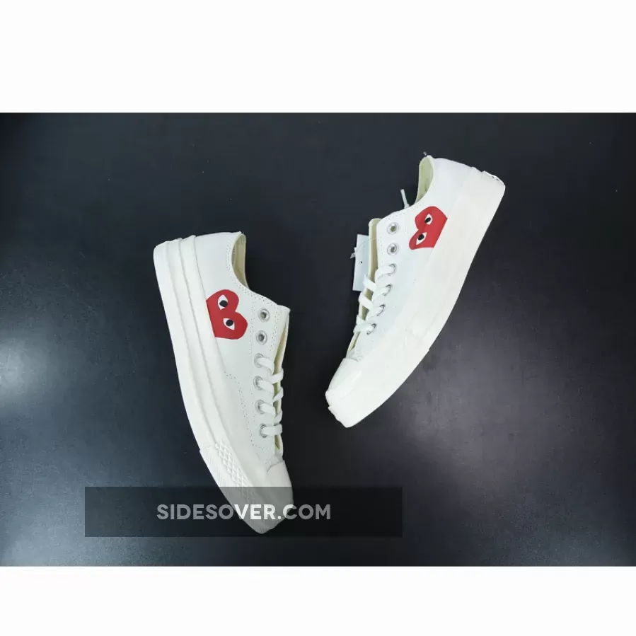 CDG x Converse Chuck Taylor All-Star 70 Ox 'Play' Milk/White-High Risk Red / chuck taylor all star hi milk