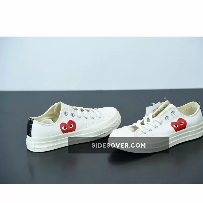 CDG x Converse Chuck Taylor All-Star 70 Ox 'Play' Milk/White-High Risk Red / chuck taylor all star hi milk