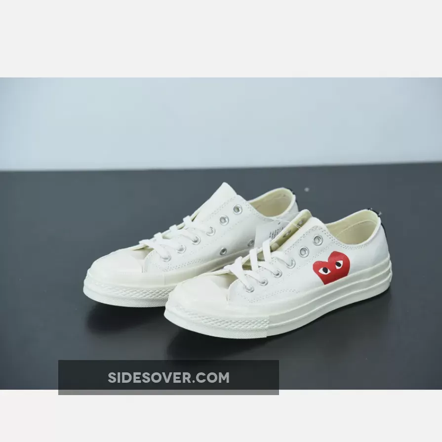 CDG x Converse Chuck Taylor All-Star 70 Ox 'Play' Milk/White-High Risk Red / chuck taylor all star hi milk