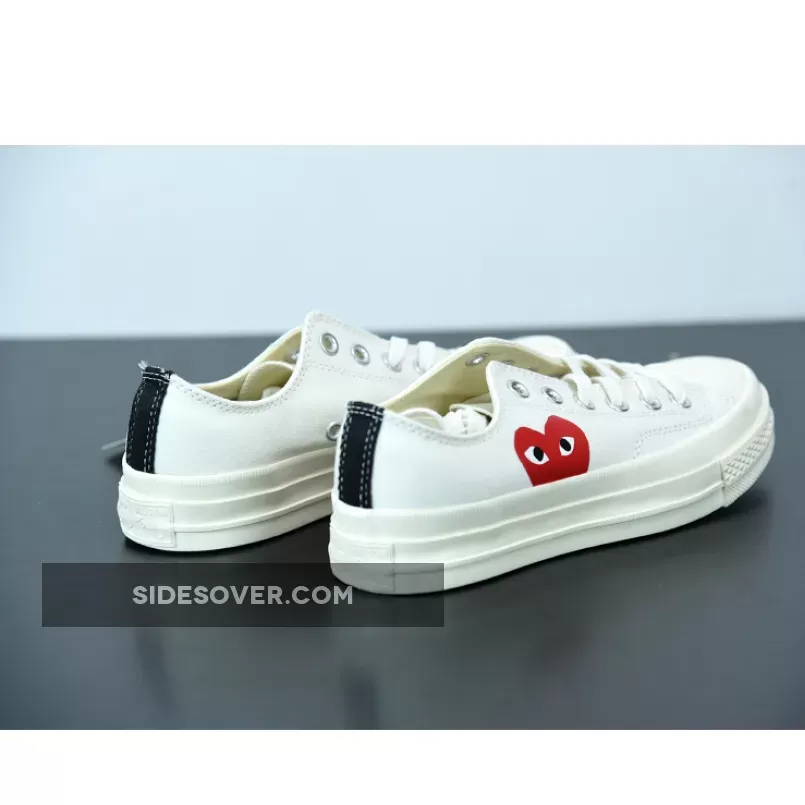 CDG x Converse Chuck Taylor All-Star 70 Ox 'Play' Milk/White-High Risk Red / chuck taylor all star hi milk