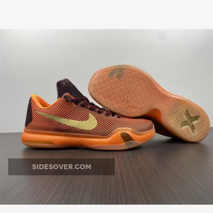 Nike Kobe 10 'Silk' Merlot/Metallic Gold-Villain Red-Total Orange kobe orange