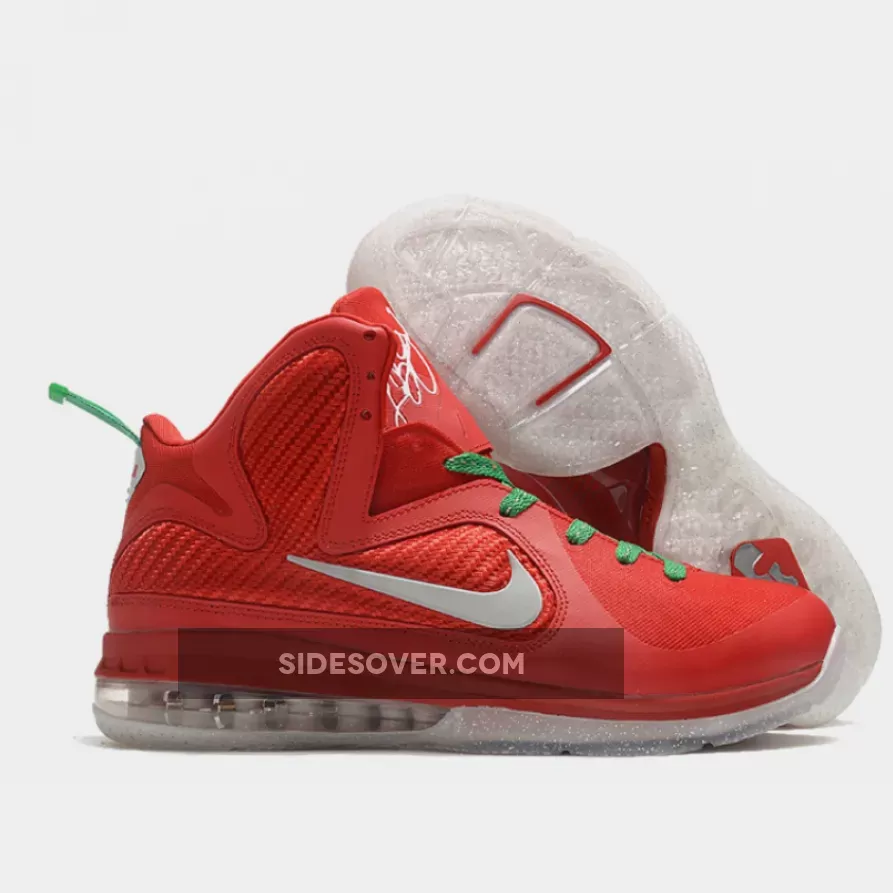 Nike LeBron 9 'Christmas' Sport Red/Reflective Silver-White-Lucky Green / lebron 9 christmas