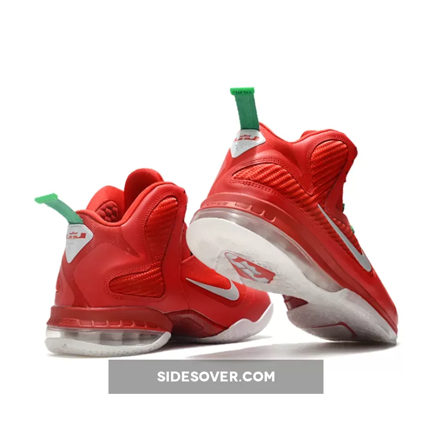 Nike LeBron 9 'Christmas' Sport Red/Reflective Silver-White-Lucky Green / lebron 9 christmas