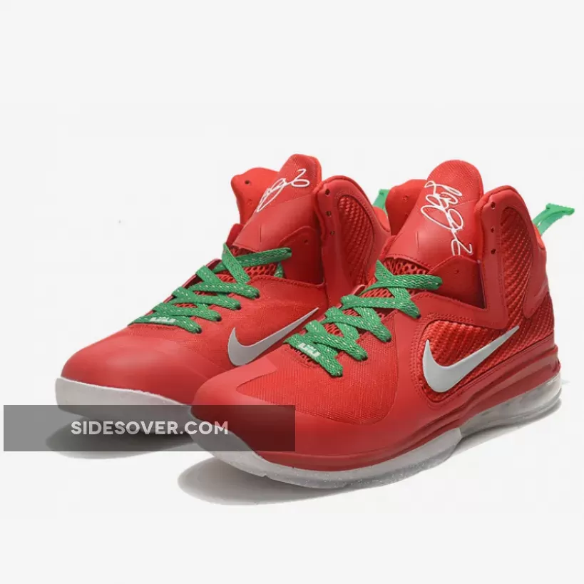 Nike LeBron 9 'Christmas' Sport Red/Reflective Silver-White-Lucky Green / lebron 9 christmas