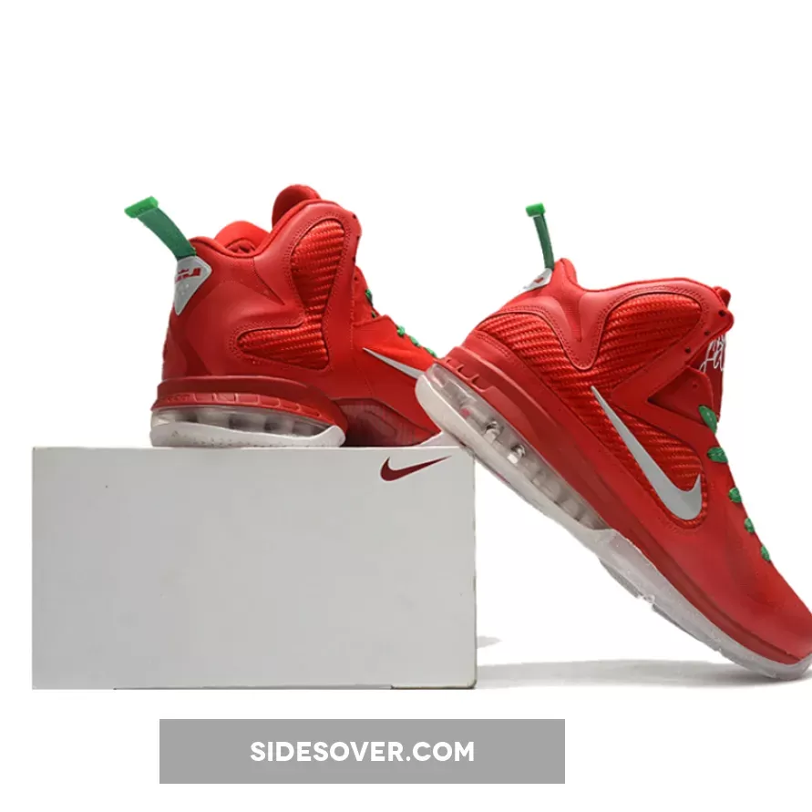 Nike LeBron 9 'Christmas' Sport Red/Reflective Silver-White-Lucky Green / lebron 9 christmas