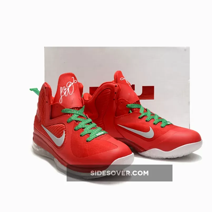 Nike LeBron 9 'Christmas' Sport Red/Reflective Silver-White-Lucky Green / lebron 9 christmas