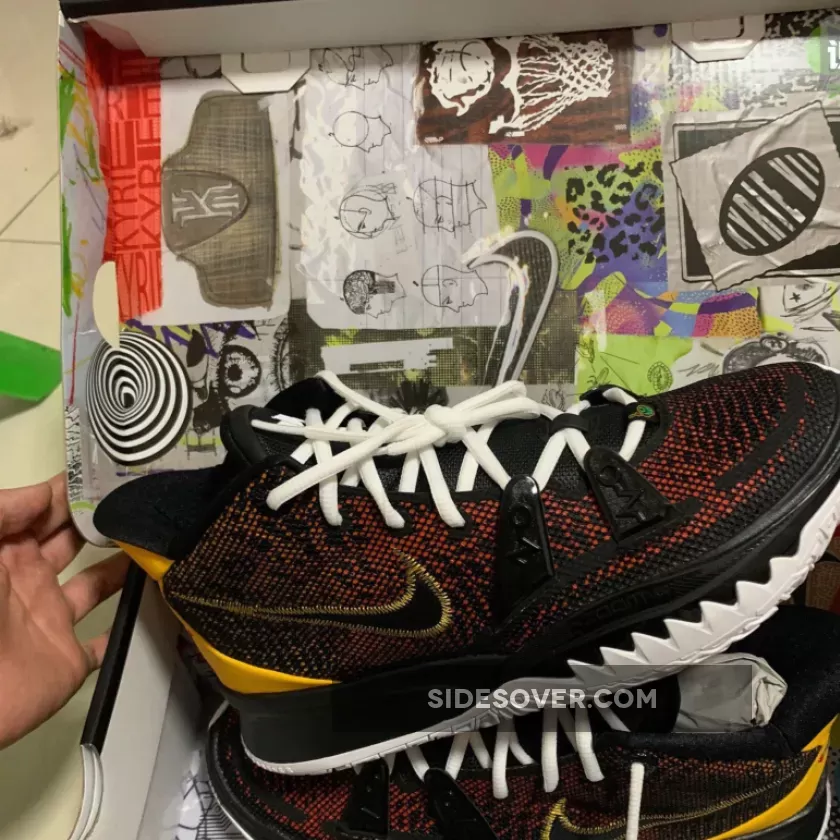 Nike Kyrie 7 'Raygun' Black/University Gold-Team Orange CQ9327-003 / nike kyrie 7 raygun