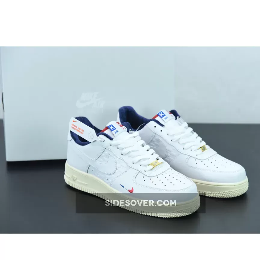 Kith x Nike Air Force 1 'Paris' Tri-Color French Flag In White - air max 1 paris