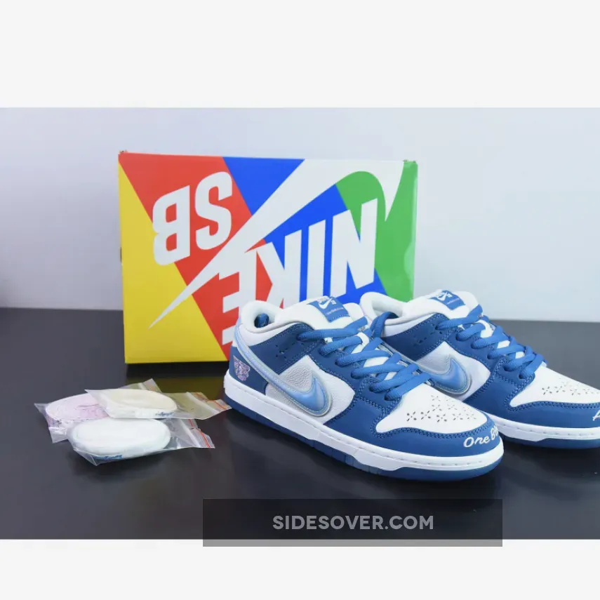 Born x Raised x Nike SB Dunk Low White Blue FN7819-400 born and raised dunks release date