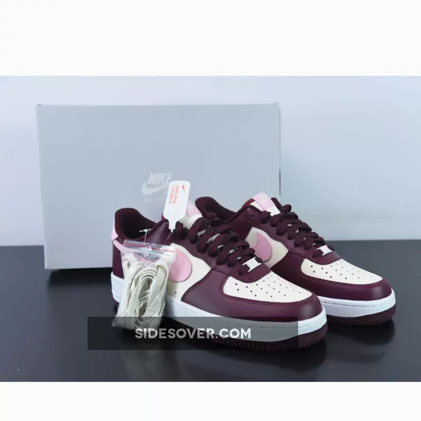 Nike Air Force 1 Low Valentine's Day Maroon FD9925-161 night maroon and medium soft pink goat