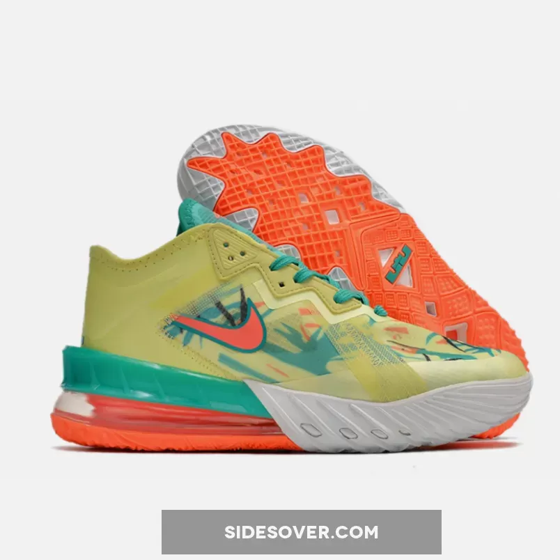 Nike LeBron 18 Low 'LeBronold Palmer' White Lime CV7562-300 - lebron 18 low summer refresh