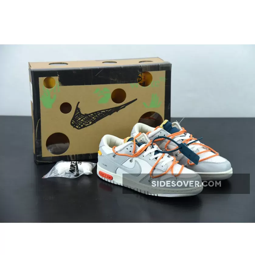 Off-White™ x Nike Dunk Low "44 of 50" Grey White DM1602-104