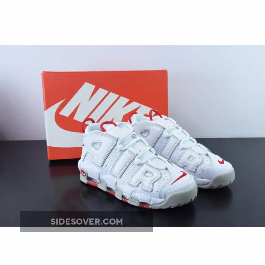 Nike Air More Uptempo White Grey Red DX8965-100 Discount