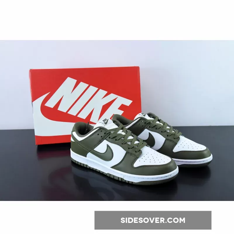 Nike Dunk Low White/Medium Olive DD1503-120 / low dunks olive