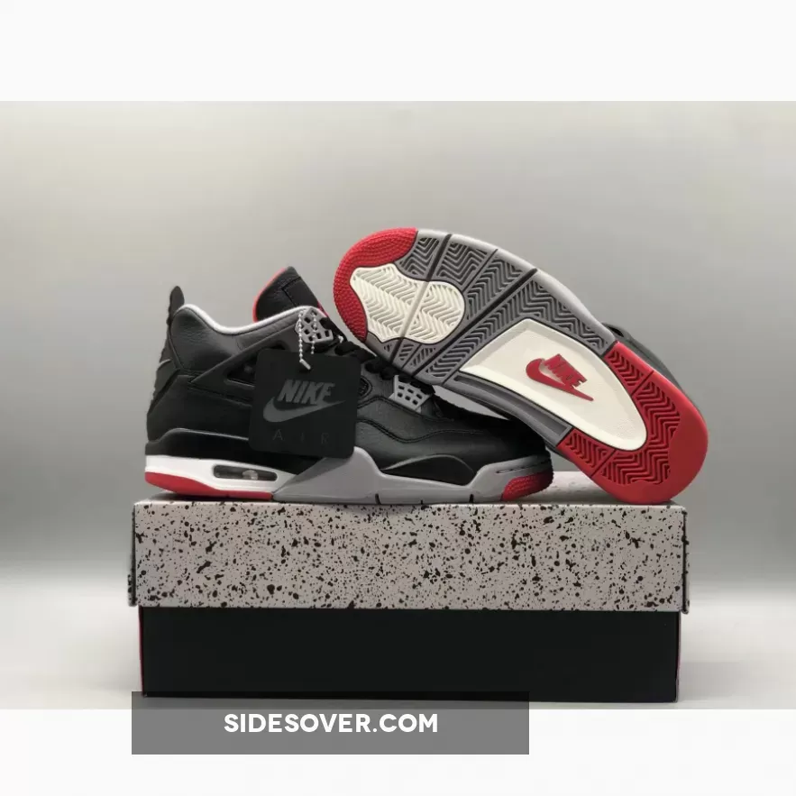 Air Jordan 4 Bred Reimagined Black/Fire Red