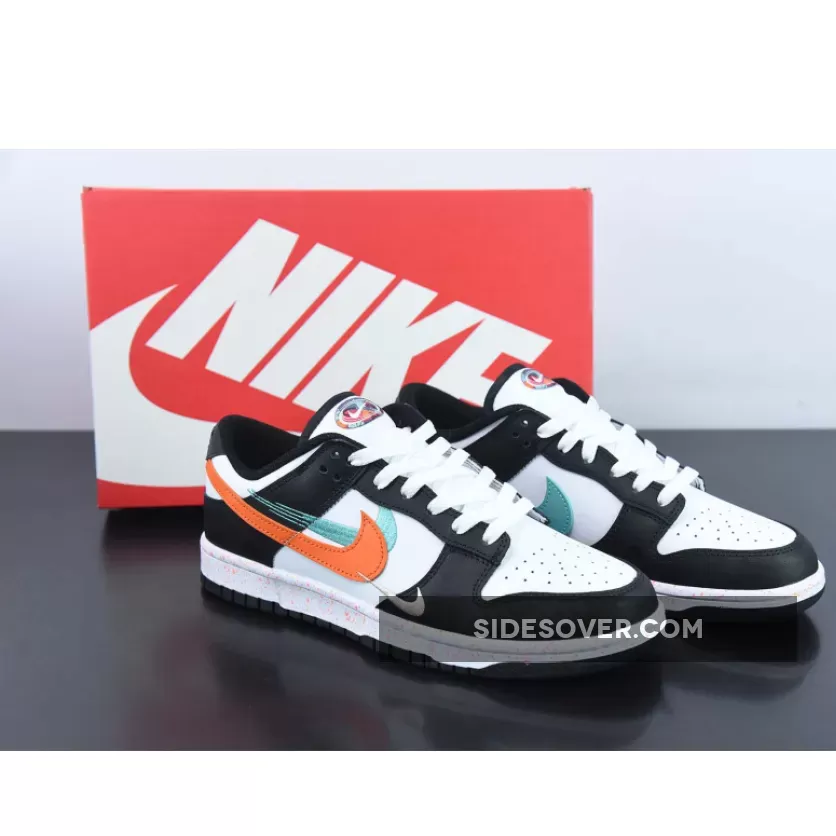 Nike Dunk Low 'Multi-Swoosh' White/Rush Pink-Washed Teal FD4623-131 #pink nikes