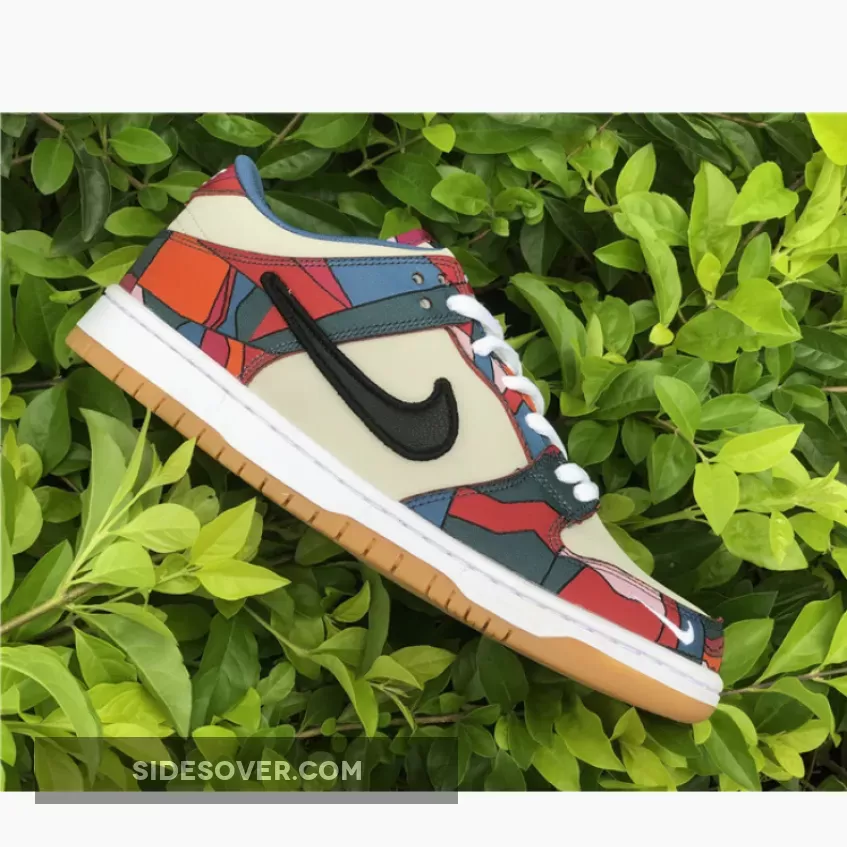 Parra x Nike SB Dunk Low Fire Pink/Gym Red-Mocha-White-Royal Blue-Black / nike sb blue and black