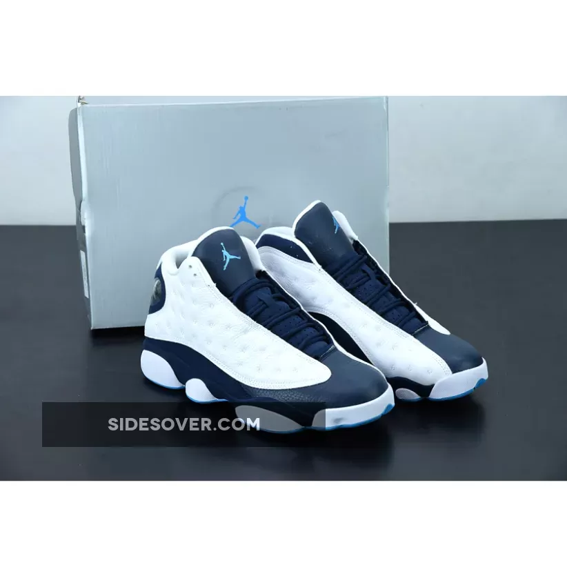 Air Jordan 13 'Dark Powder Blue' #orange and white jordan 13