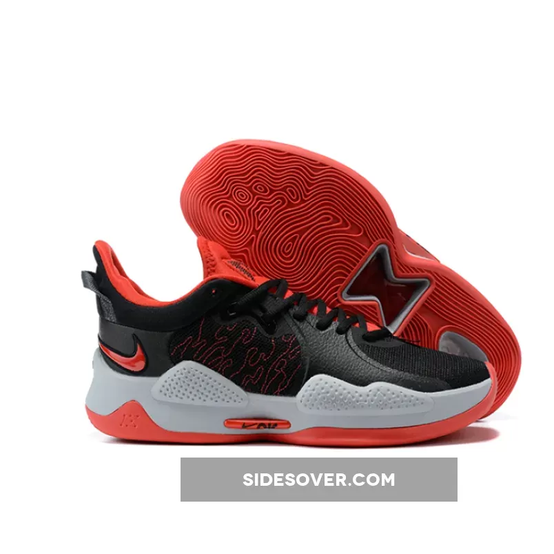 Nike PG 5 'Bred' Black/University Red-White CW3143-002 / pg5 university red