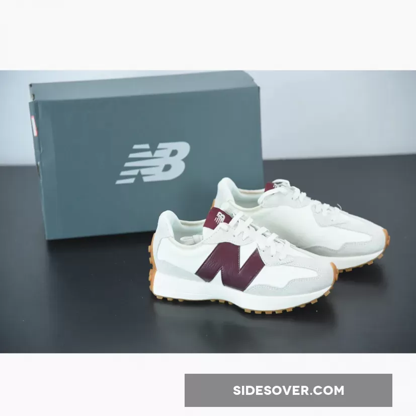 STAUD x New Balance 327 White Grey Brown / brown new balance 327