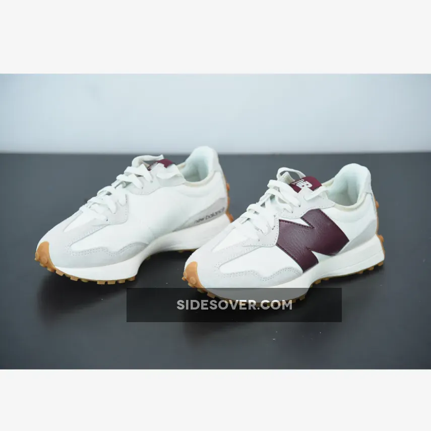 STAUD x New Balance 327 White Grey Brown / brown new balance 327