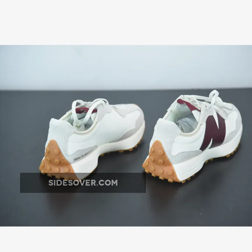 STAUD x New Balance 327 White Grey Brown / brown new balance 327