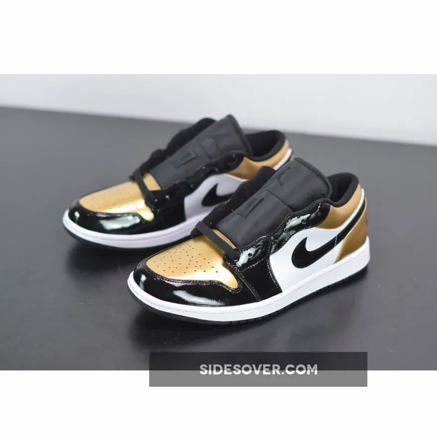 Air Jordan 1 Low 'Gold Toe' CQ9447-700 Black And Gold Jordans Low