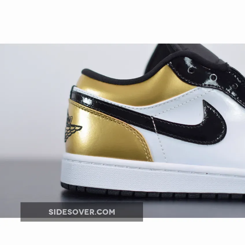 Air Jordan 1 Low 'Gold Toe' CQ9447-700 Black And Gold Jordans Low
