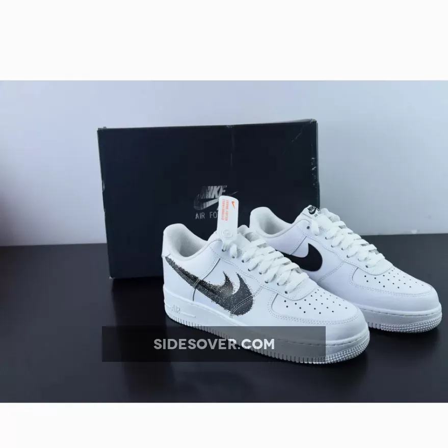 Nike Air Force 1 Low Spray Paint Swooshes FD0660-100 / nike air force 1 paint