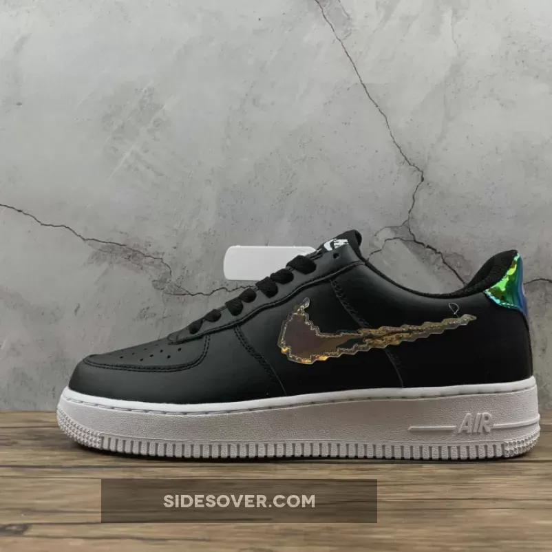 Nike Air Force 1 Iridescent Pixel In Black CV1699-002 air force iridescent pixel