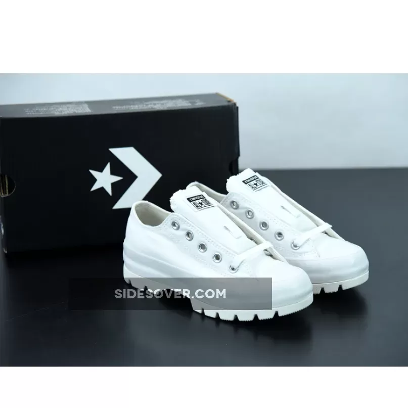 Converse Lugged Canvas Chuck Taylor All Star Low Top Triple White 567680C #low lugged converse