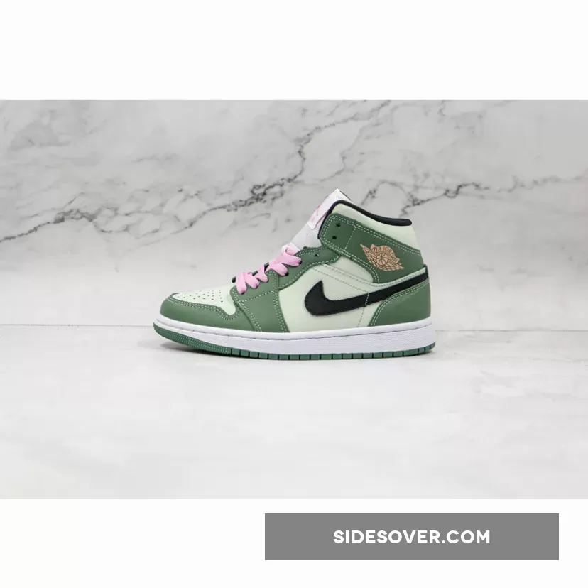 Air Jordan 1 Mid SE Dutch Green/Black-Barely Green CZ0774-300 / nike cz0774