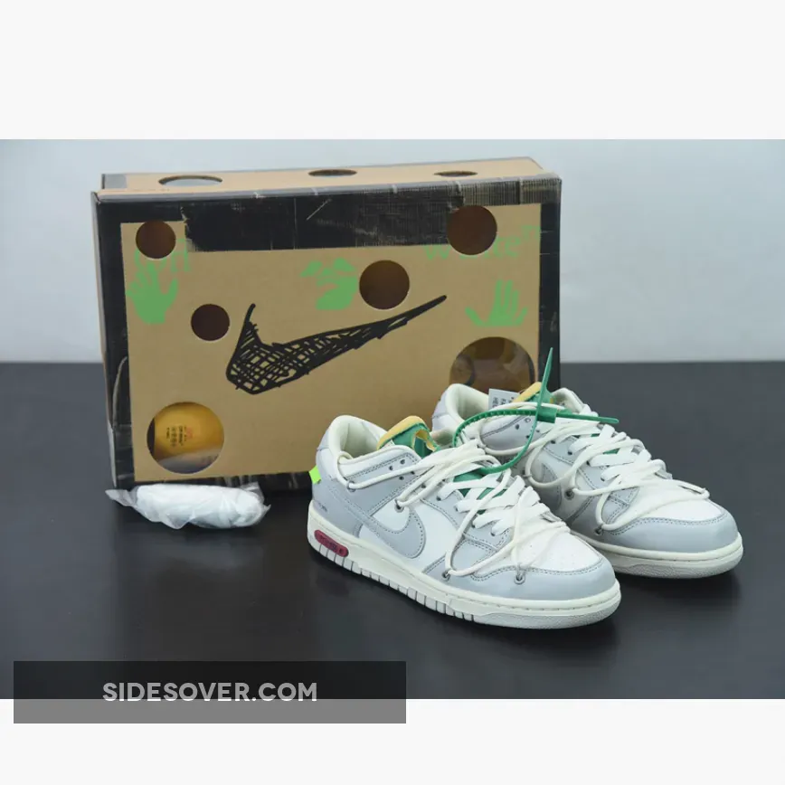 Off-White x Nike Dunk Low '25 of 50' Sail/Neutral Grey/Pale Ivory - Off White Dunks Goat DM1602-121