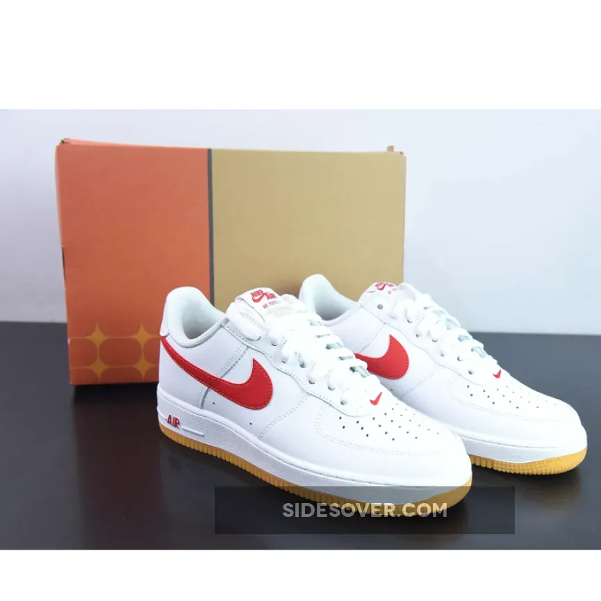 Nike Air Force 1 Low 'Since 82' White/Red/Gum #Air Force 1 82 White DJ3911-102
