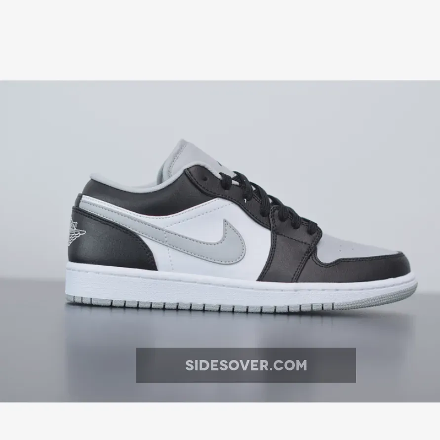 Air Jordan 1 Low Black/Light Smoke Grey-White - aj 1 low grey white