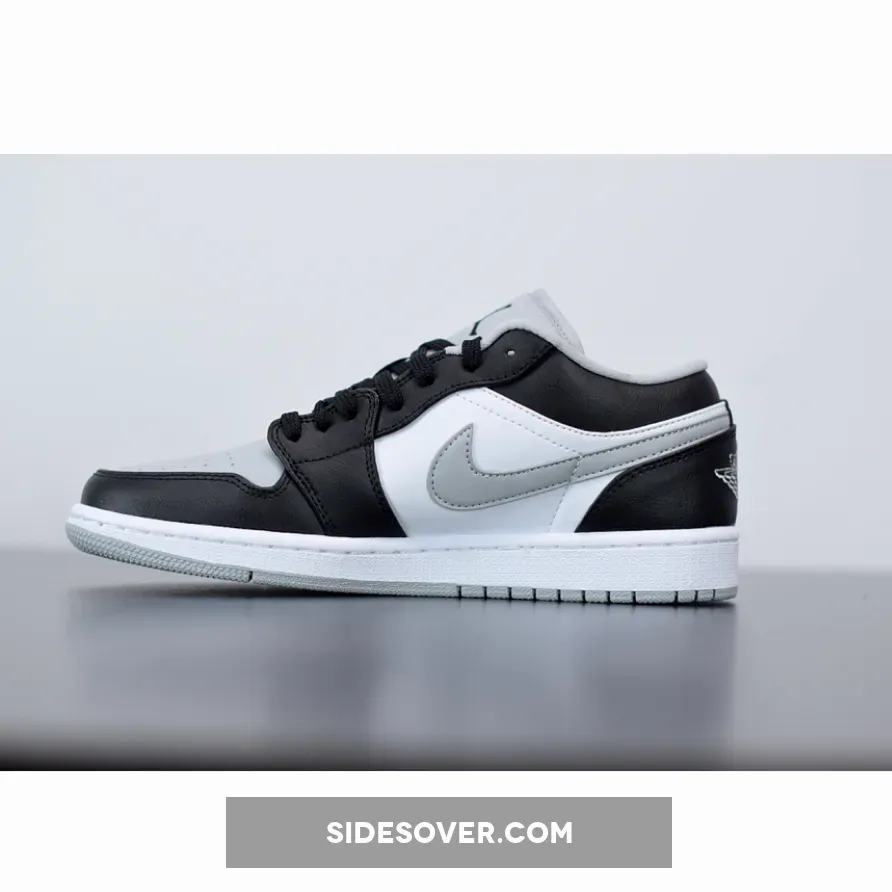 Air Jordan 1 Low Black/Light Smoke Grey-White - aj 1 low grey white