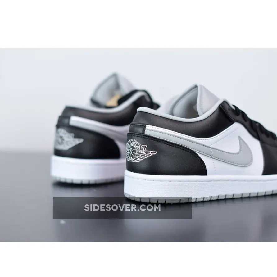 Air Jordan 1 Low Black/Light Smoke Grey-White - aj 1 low grey white