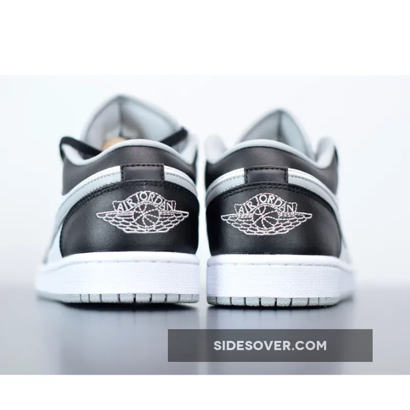 Air Jordan 1 Low Black/Light Smoke Grey-White - aj 1 low grey white