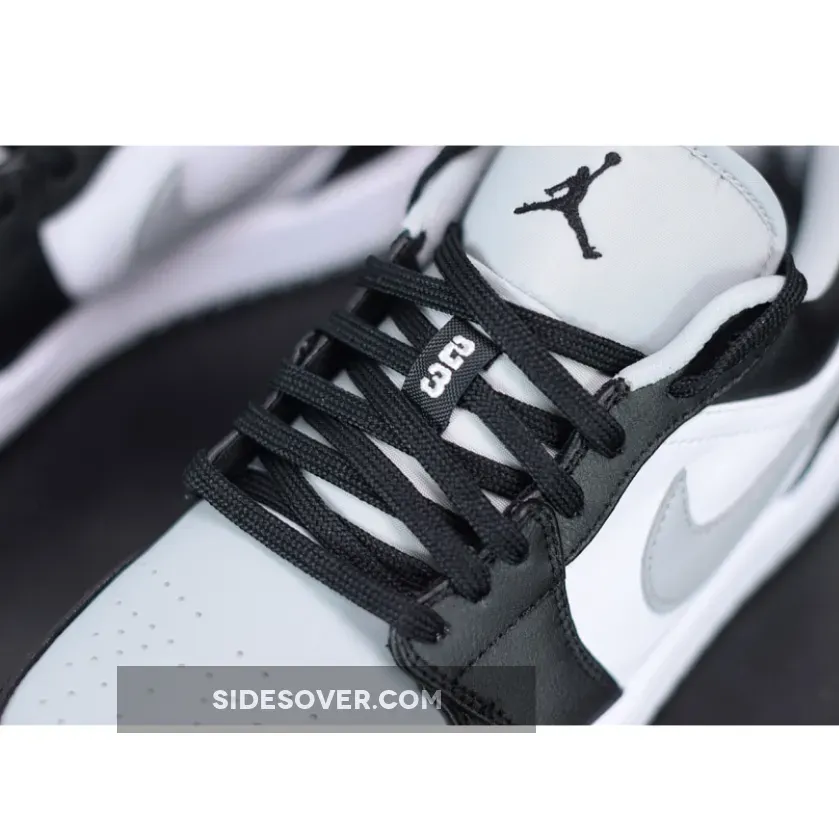 Air Jordan 1 Low Black/Light Smoke Grey-White - aj 1 low grey white