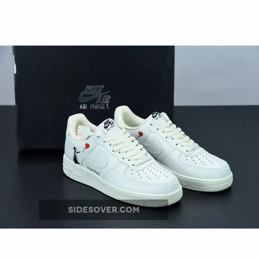Custom Nike Air Force 1 From Paris With Love / yellow black and white air force 1