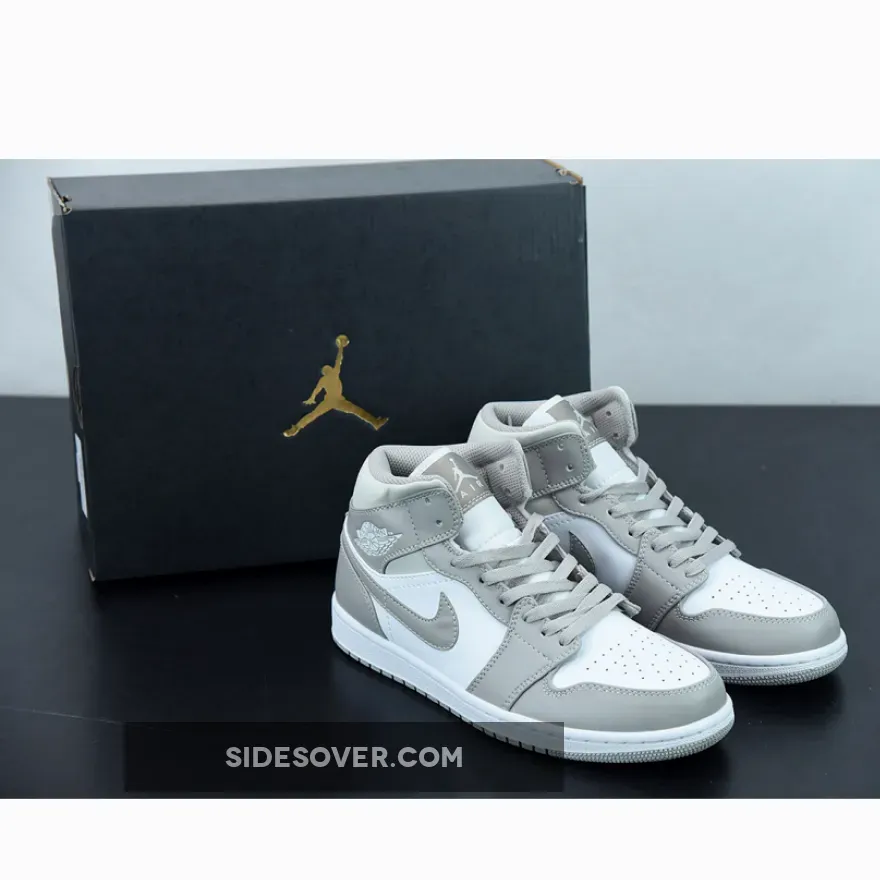 Air Jordan 1 Mid "Linen" White Tan | aj1 mid linen 554724-082