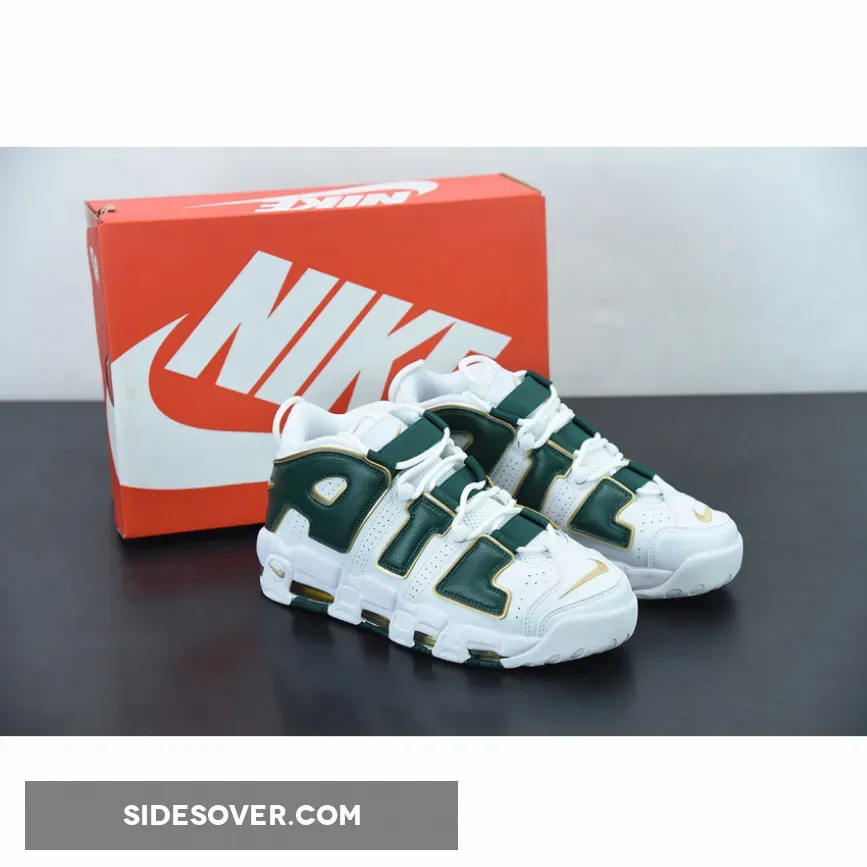 Nike Air More Uptempo "ATL" White/Gorge Green-Metallic Gold , Airemore AJ3139-100