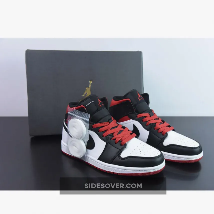 Air Jordan 1 Mid "Black Toe" White/Gym Red-Black, Dq8426 DQ8426-106