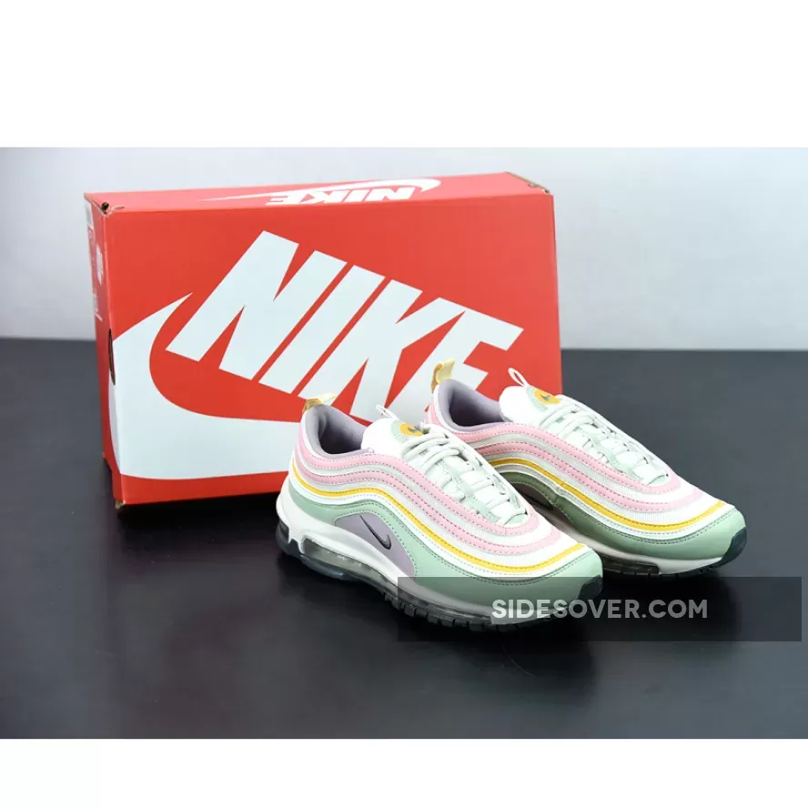 Nike Air Max 97 Multi Pastel Pink/Orange-Yellow-Green #yellow and green air max